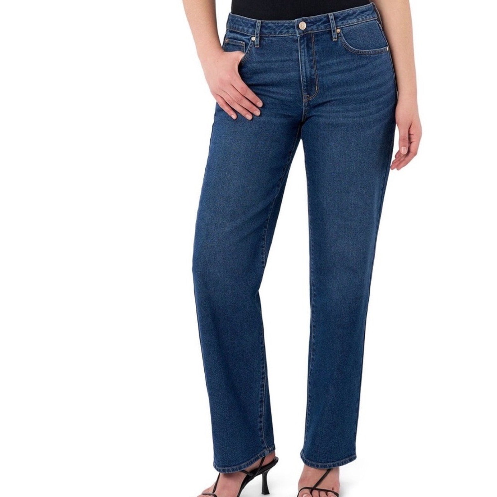 Seven7 Women’s loose Straight Leg fit Jeans Blue Denim Size 6 – NWT