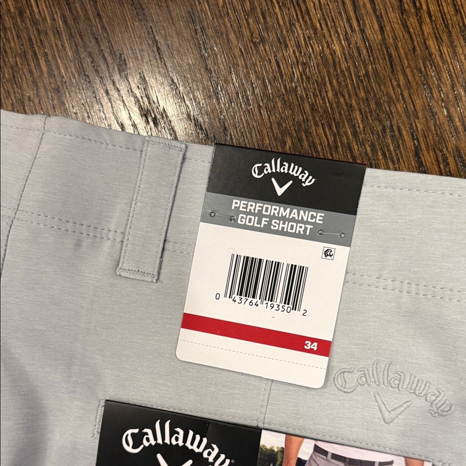 Callaway Men's Light Gray Flat Front Shorts size 34