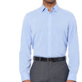 Nick Graham Men's Modern Fit Traveler Dress Shirt Blue 17-17.5 34/35 NWT
