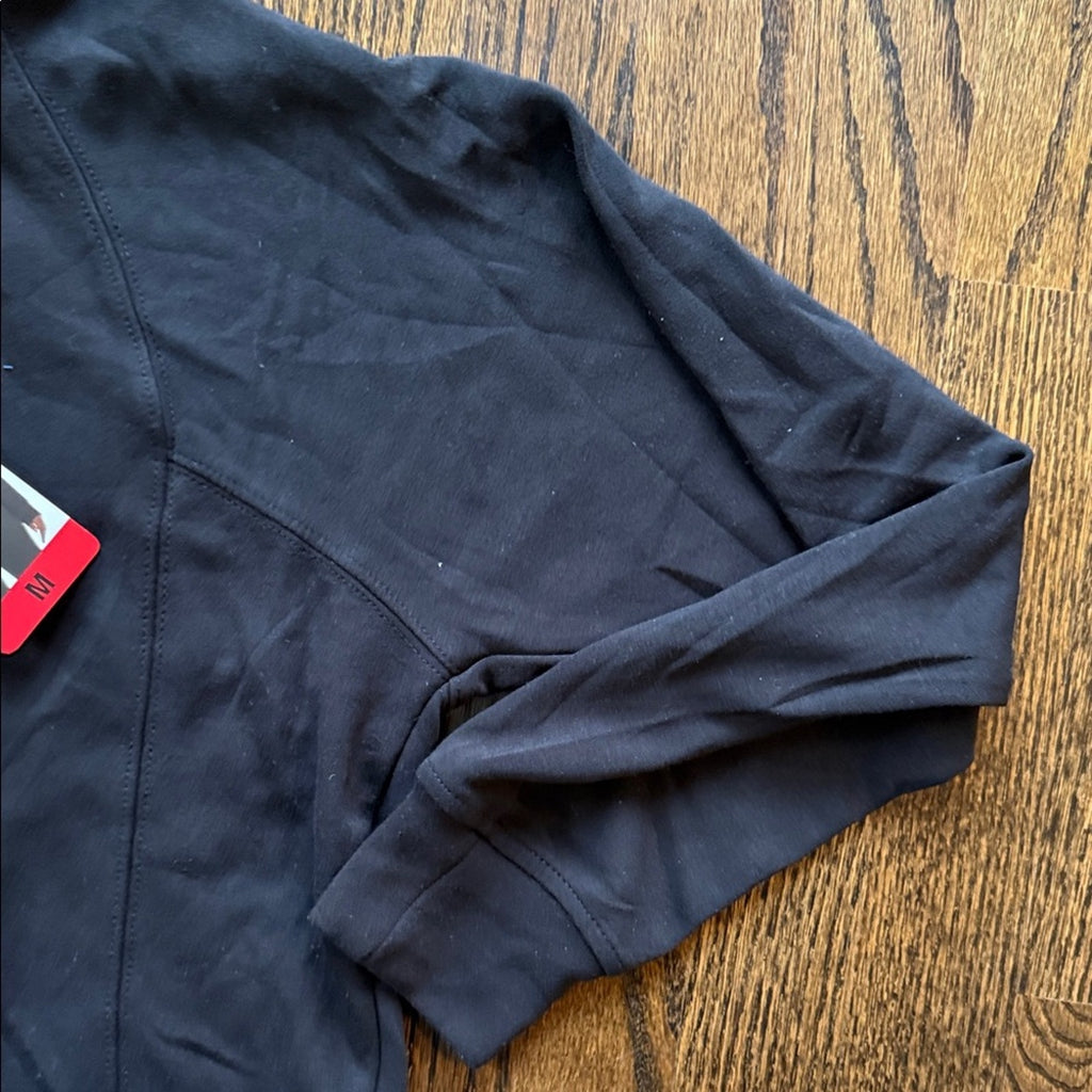Danskin Women’s Black Quarter-Zip Pullover Athletic Top Size M – NWT