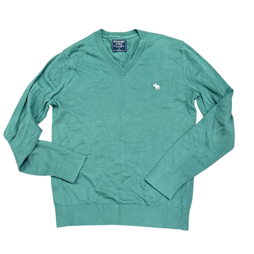 Men's Green V-Neck Sweater Abercrombie and fit small used