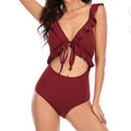 New Amazon Chic Burgundy One-Piece Swimsuit xxl