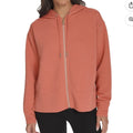DKNY Pink Textured Zip-Up Hoodie Jacket – Women’s Medium – New With Tags