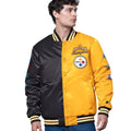 STARTER Black and Yellow Super Bowl Puffer men’s large Jacket Steelers NEW