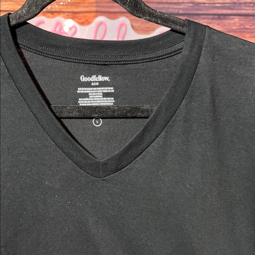 Goodfellow & Co Men’s Black V-Neck T-Shirt Size Large – NWT