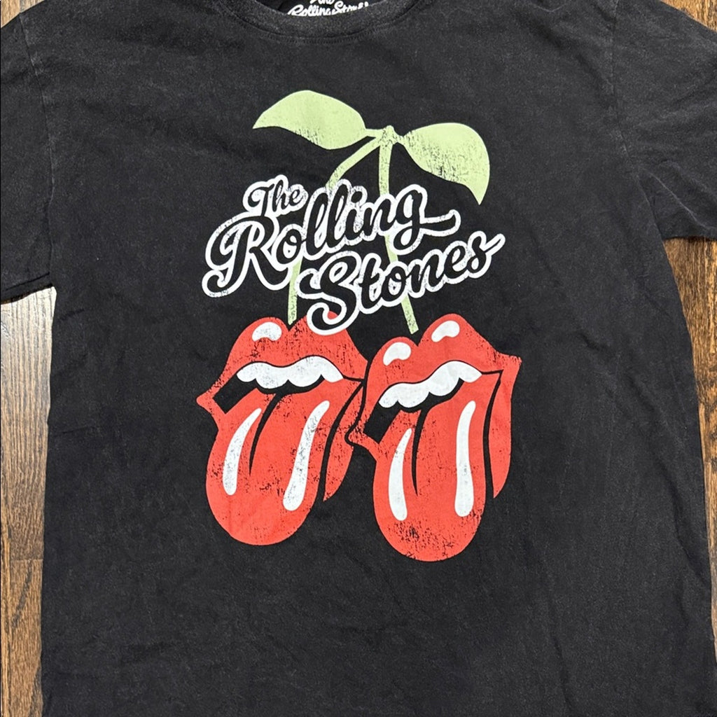The Rolling Stones Black and Red Short Sleeve Tee Small NEW