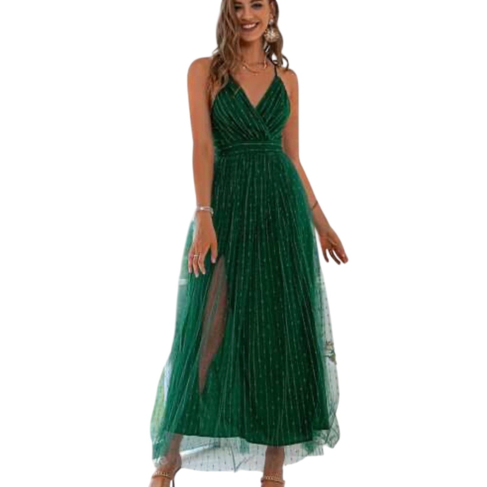 New woman’s small dress Elegant Teal long NEW