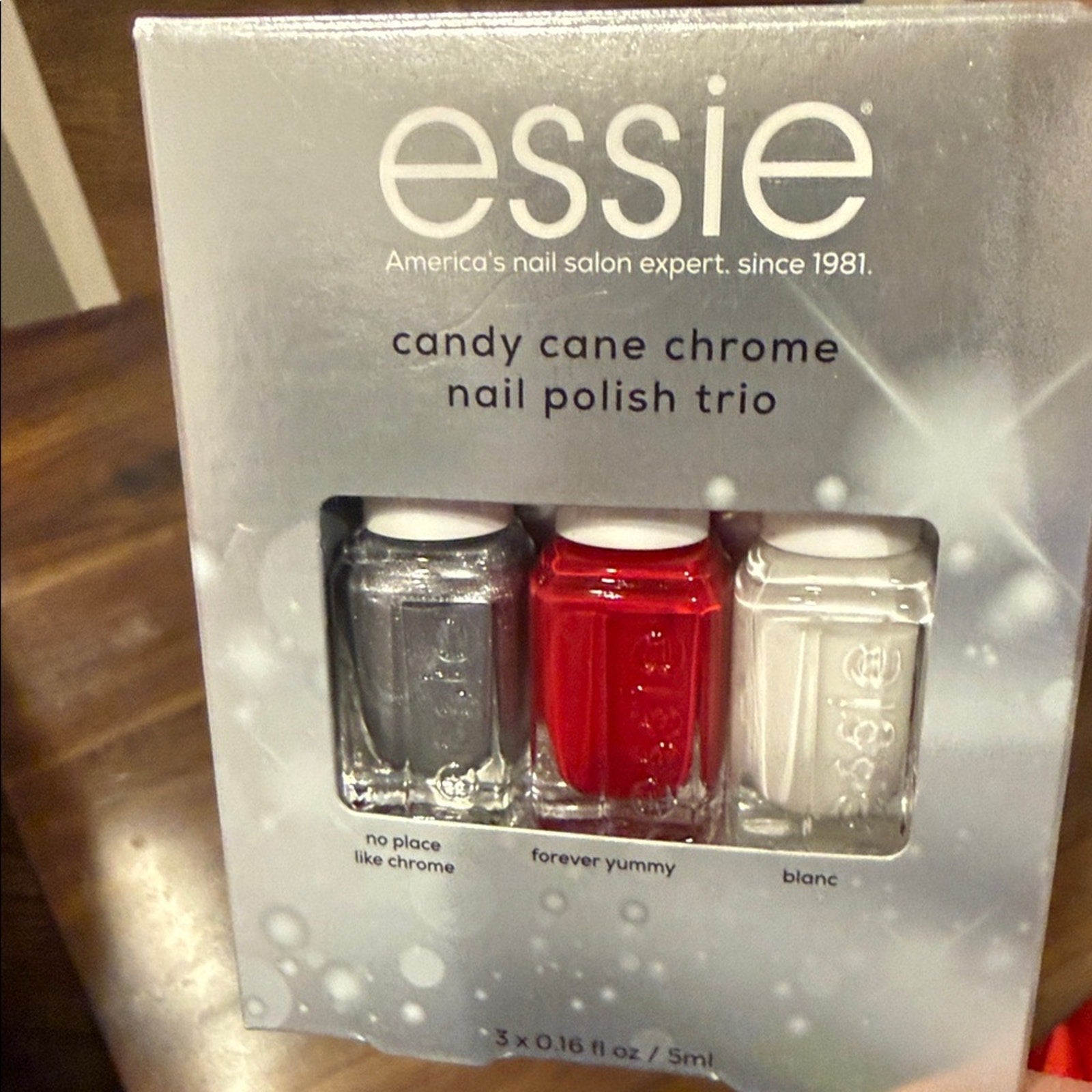 Essie Candy Cane Chrome Nail Polish Trio