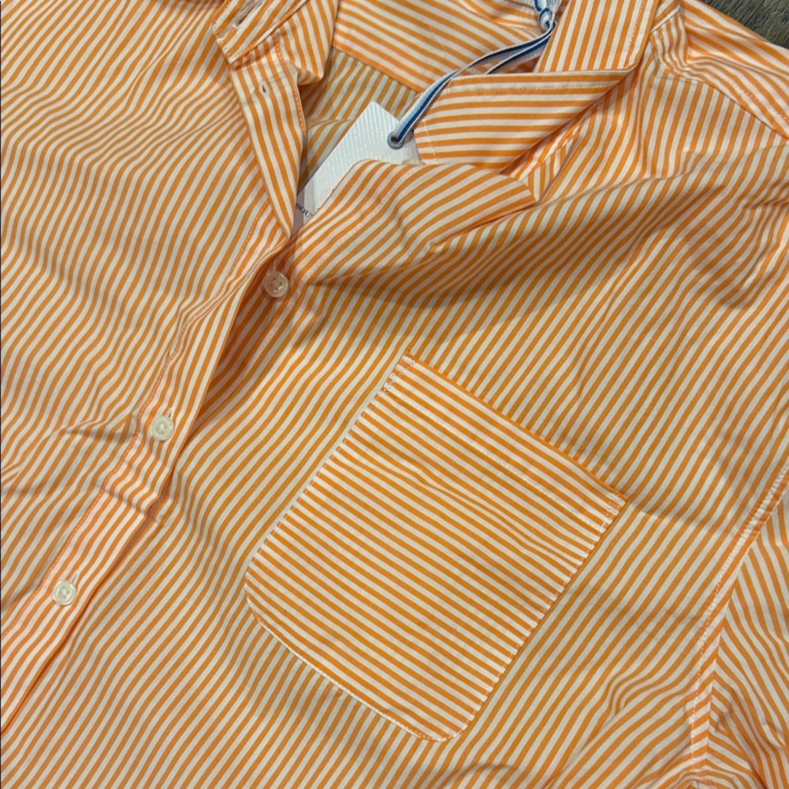Southern Tide beach Woman’s xl dress Orange Striped Shirt new