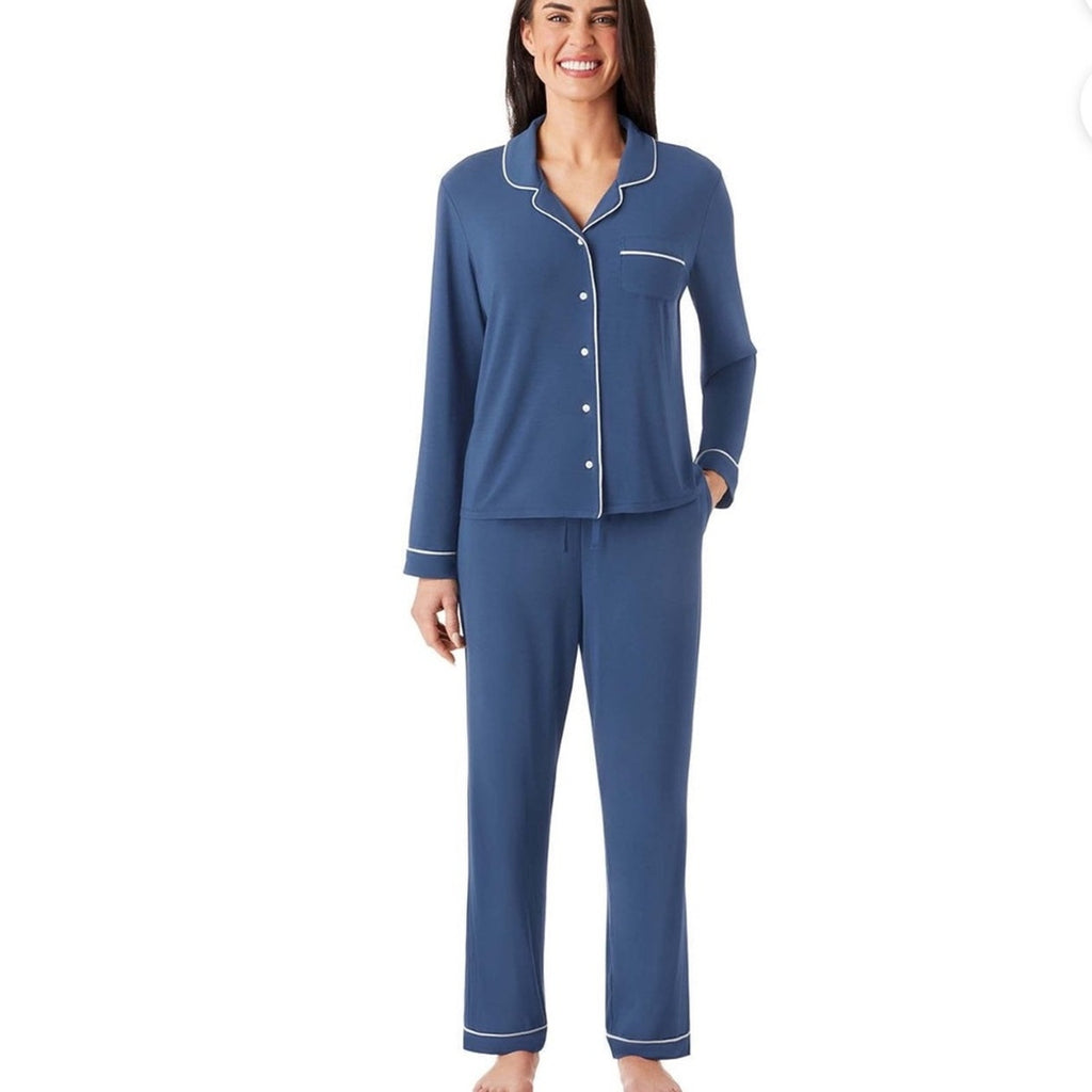 member's mark woman’s xl 2 piece Pajama set blue with White Trim