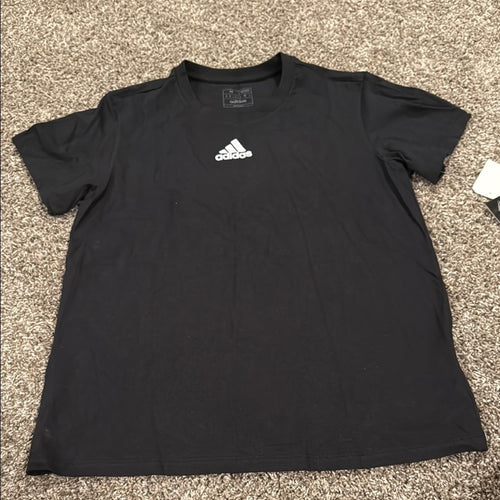Adidas ladies Tee in Black with Logo medium NEW