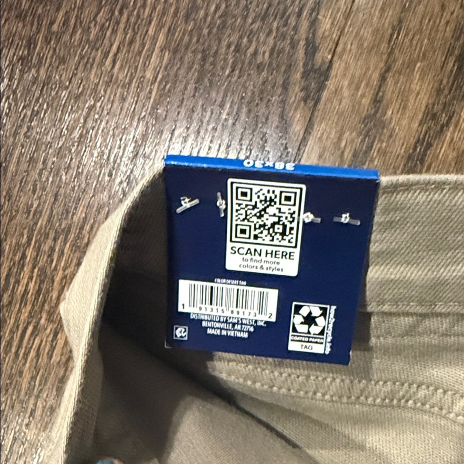 Lands' End Men's Tan Chinos 38X30 pants NEW