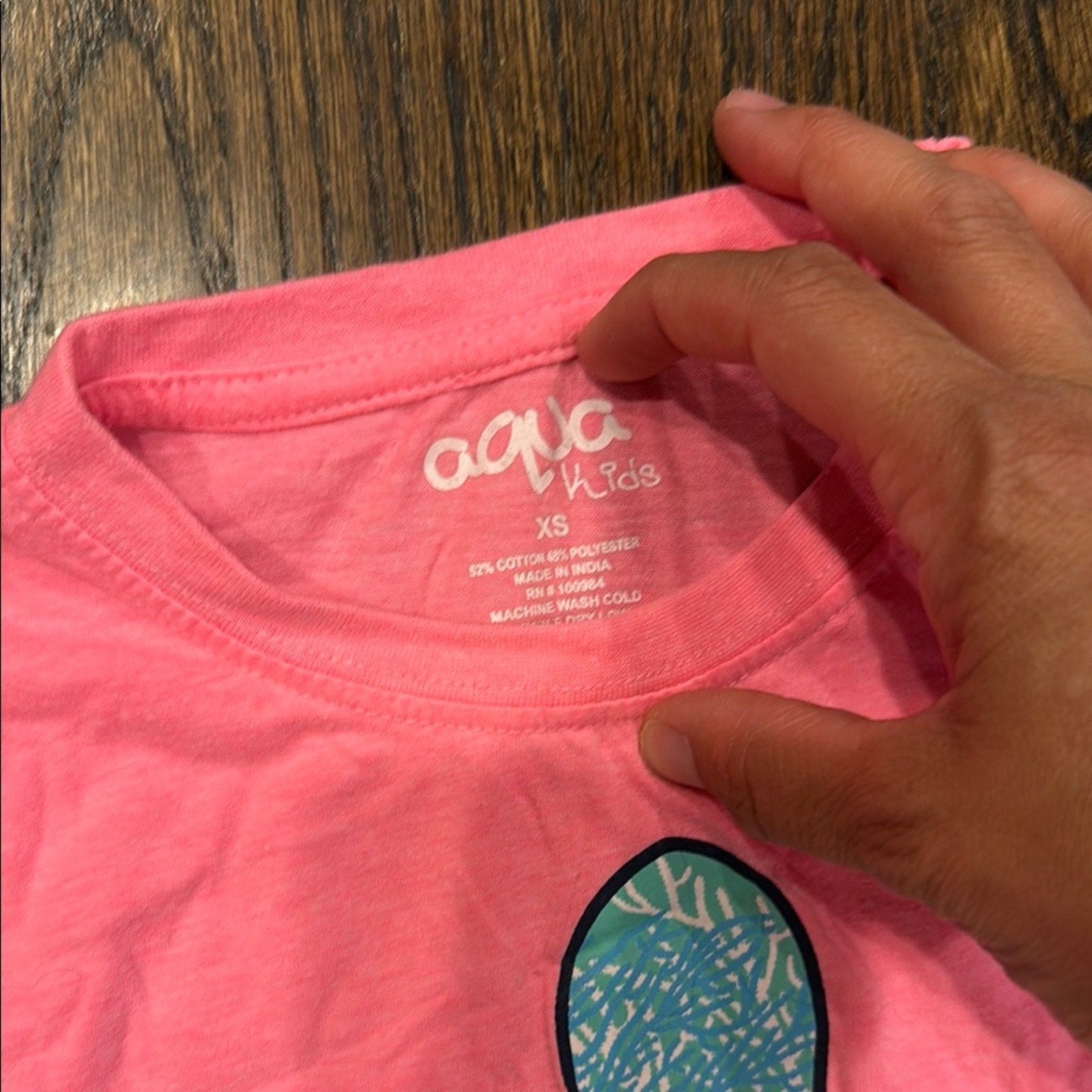 Aqua Kids Pink Myrtle Beach Turtle Tee kids XS