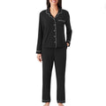Black Pajama Set with White Trim comfortable pajamas, set size xxl