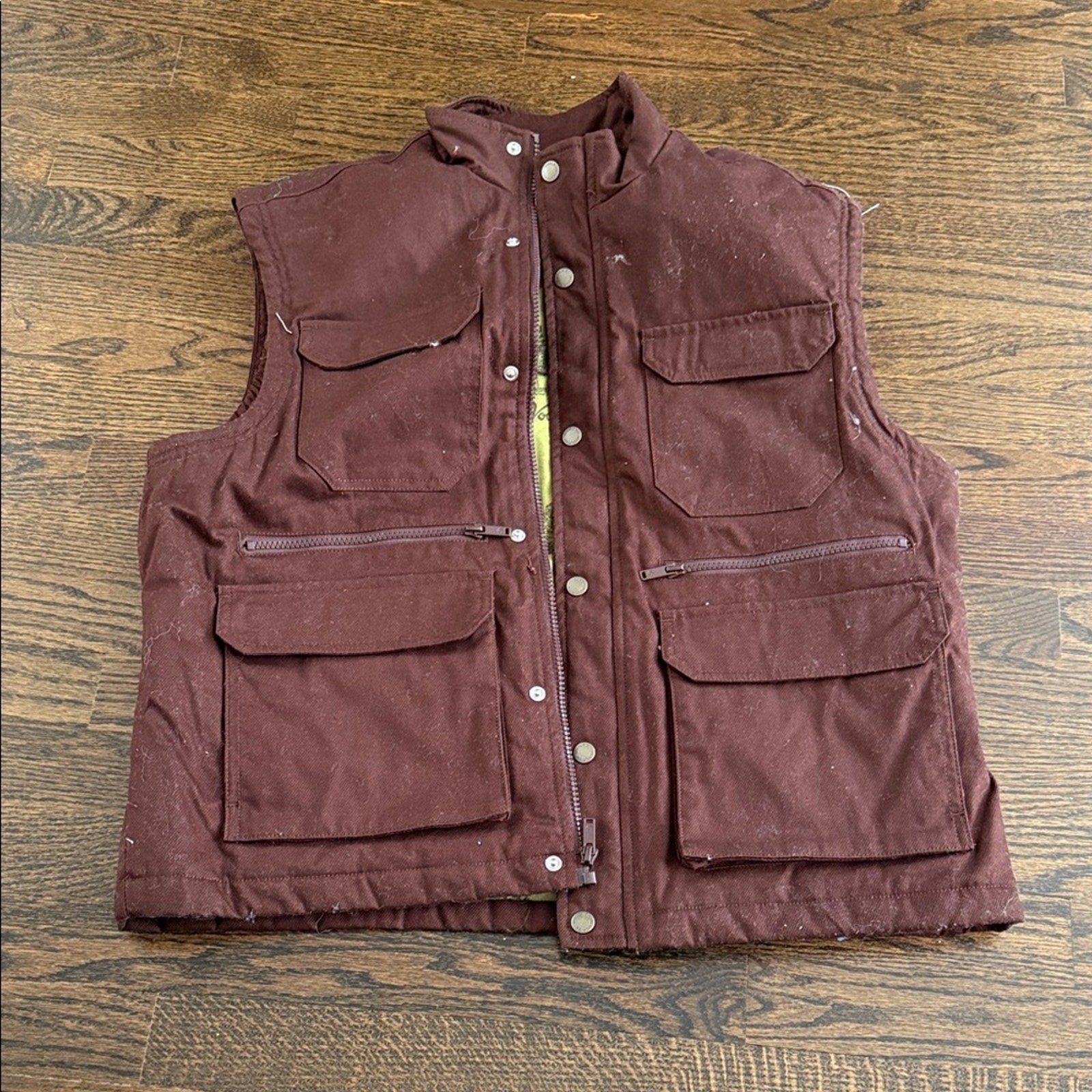 Woolrich Men's Brown Utility Vest vest utility vest NEW