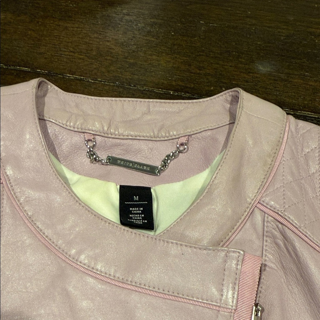 White House Black Market Faux Leather Jacket – Blush Pink – Women’s Medium used