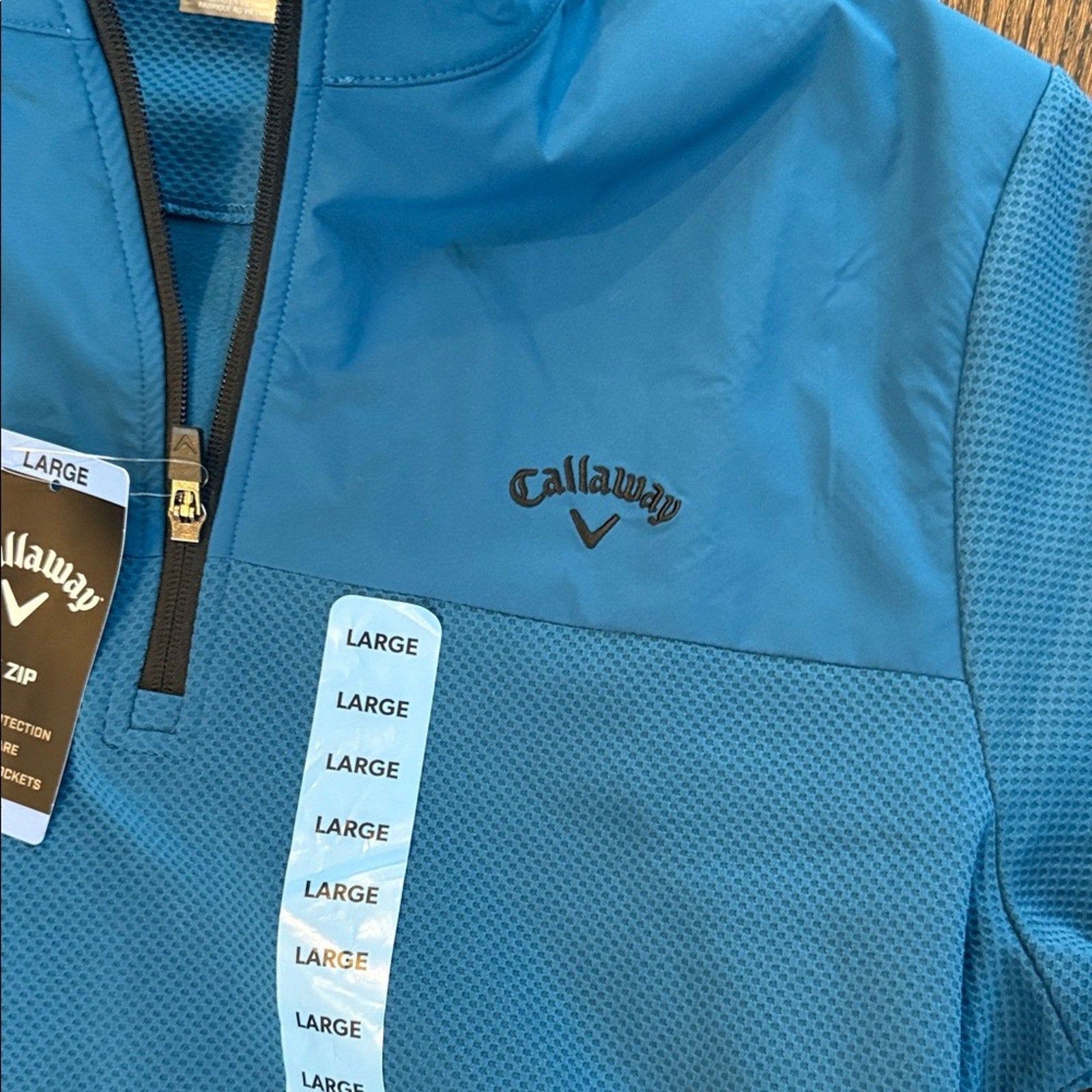 Callaway Men's Vibrant Blue Lightweight Jacket with pockets popover Large