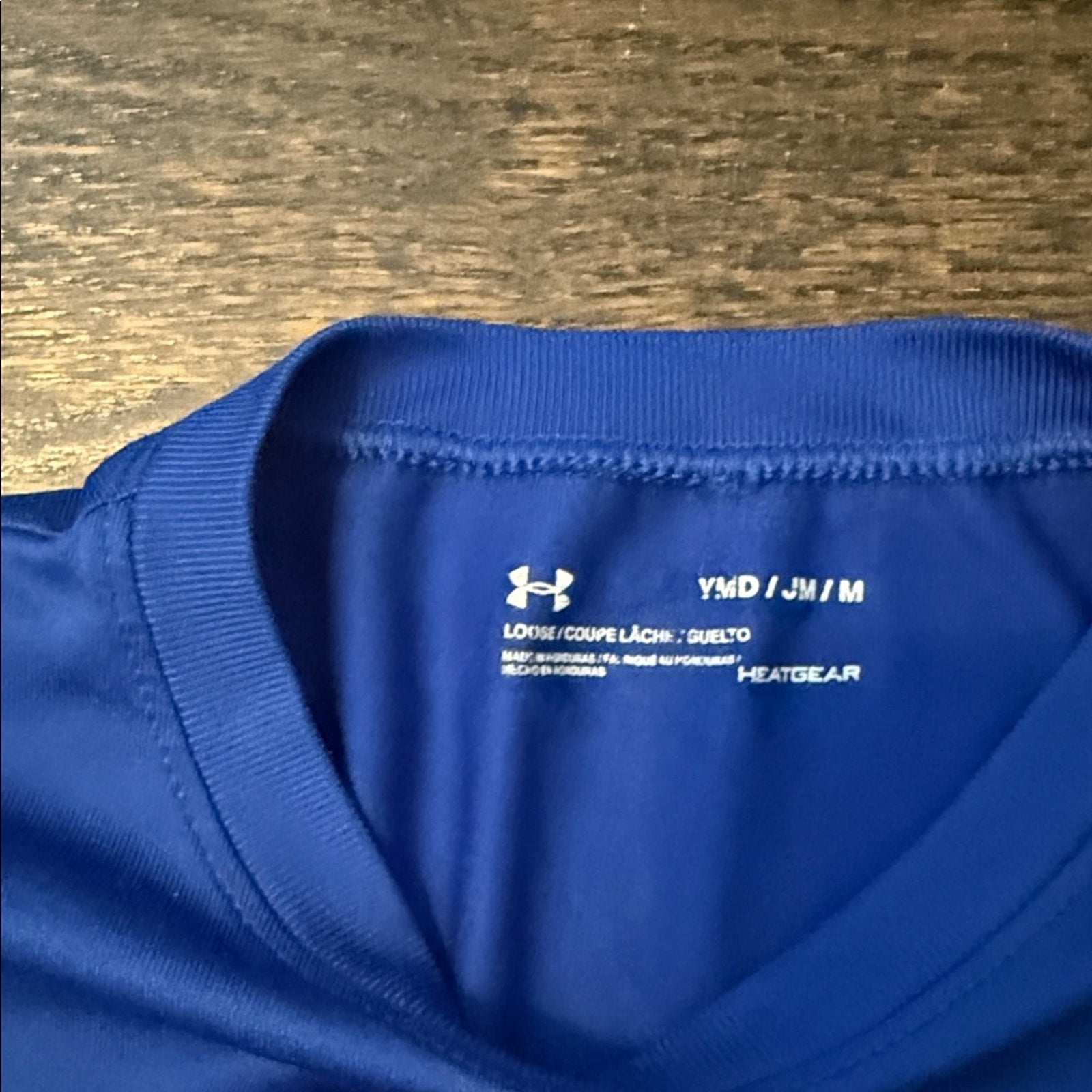 Under Armour Youth Boys Medium Blue Short Sleeve Athletic Logo Tee Shirt