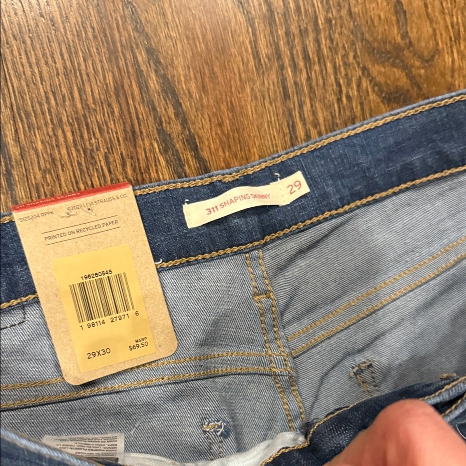 Levi's Indigo Denim Jeans 311 29x30 woman's