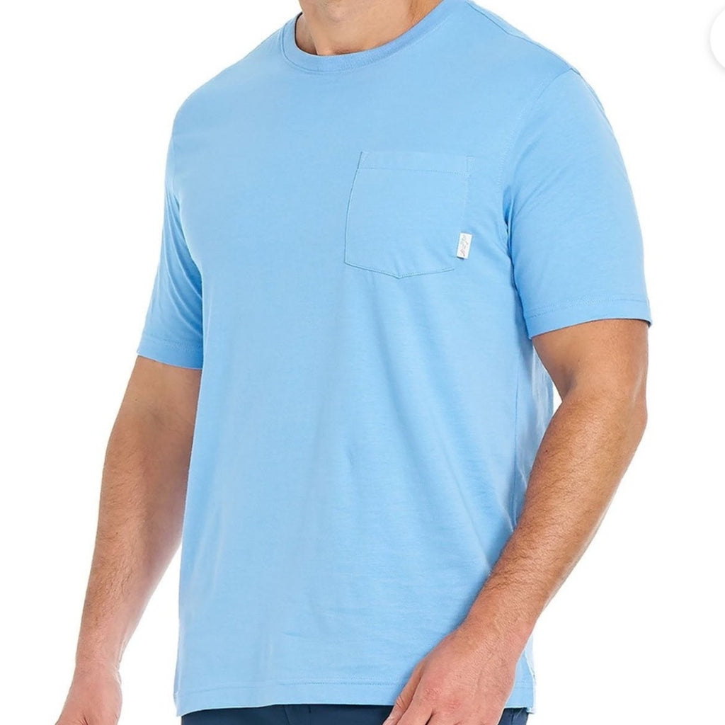 Greg Norman Blue Men's Shirt pocket tshirt size large Greg NEW