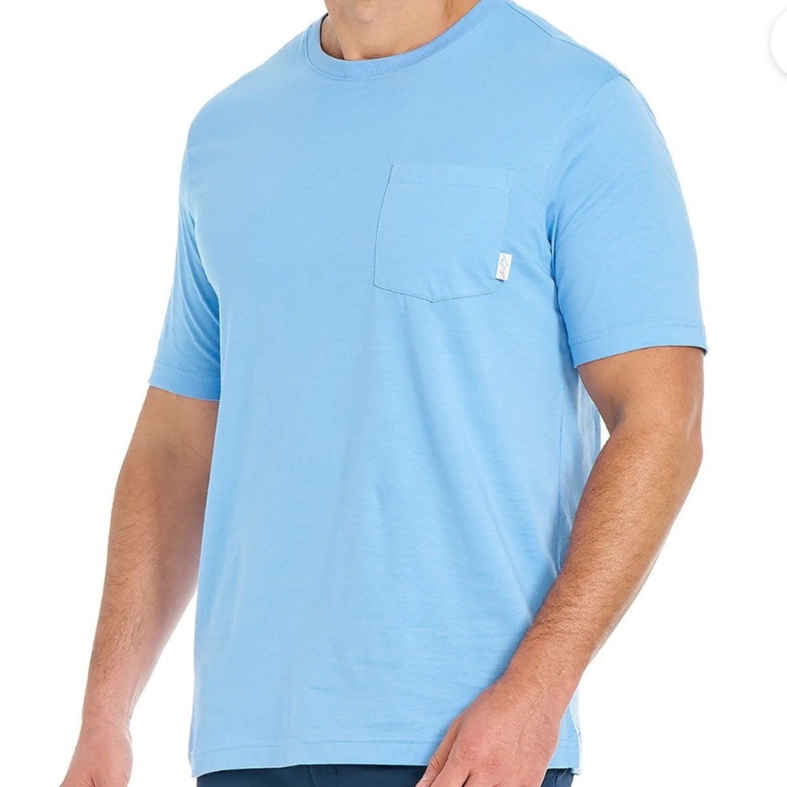 Greg Norman Blue Men's Shirt pocket tshirt size large Greg NEW