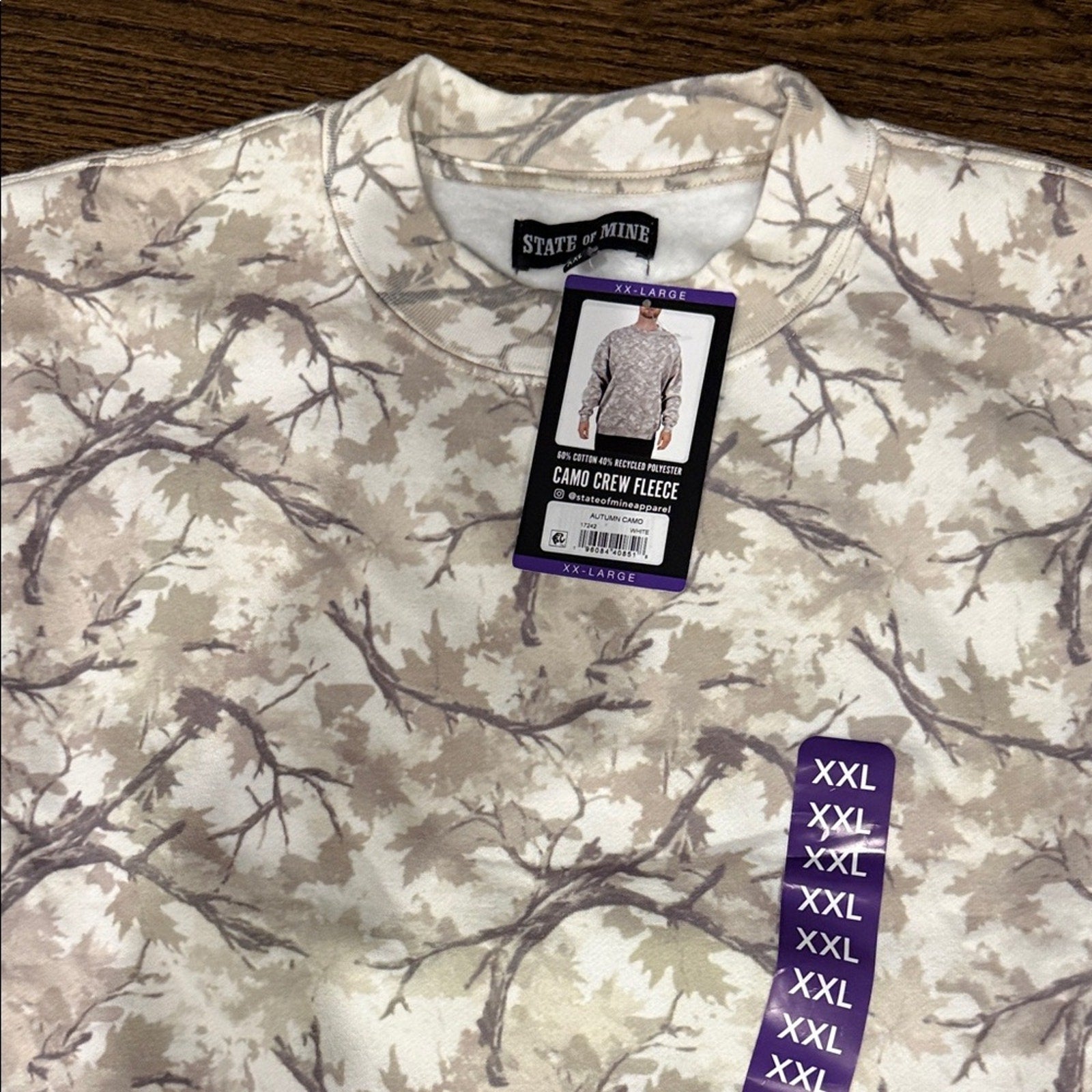 Camouflage Patterned Men's Sweater crewneck sweatshirt xxl