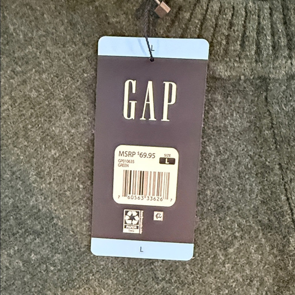 GAP Men's Forest Green Crewneck Sweater gap wool large