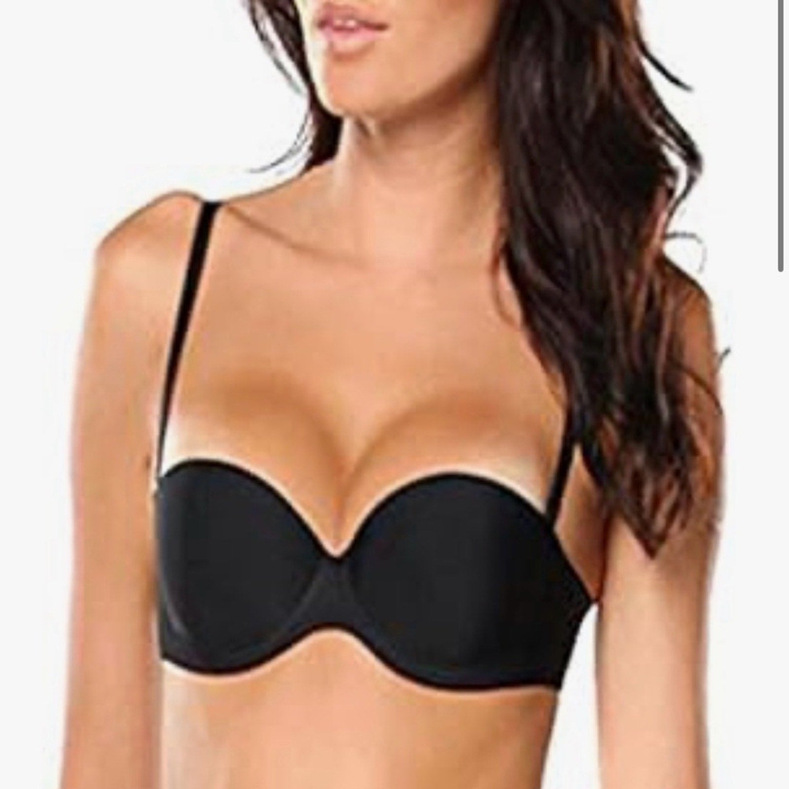 34C Strapless Bra multi way bra infinity adjustable straps or strapless black