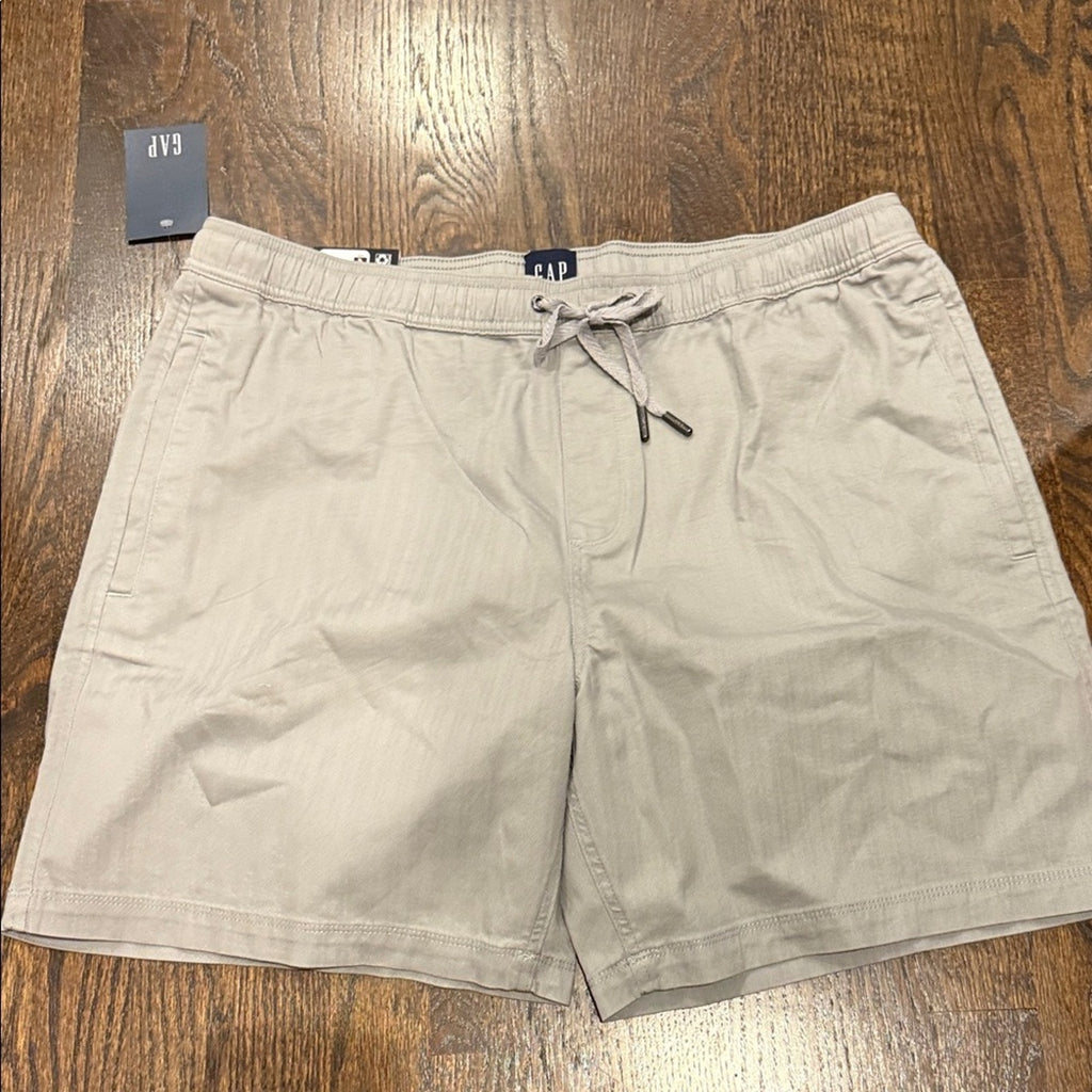 GAP Men's Light Gray Flat Front Shorts xl grey NEW