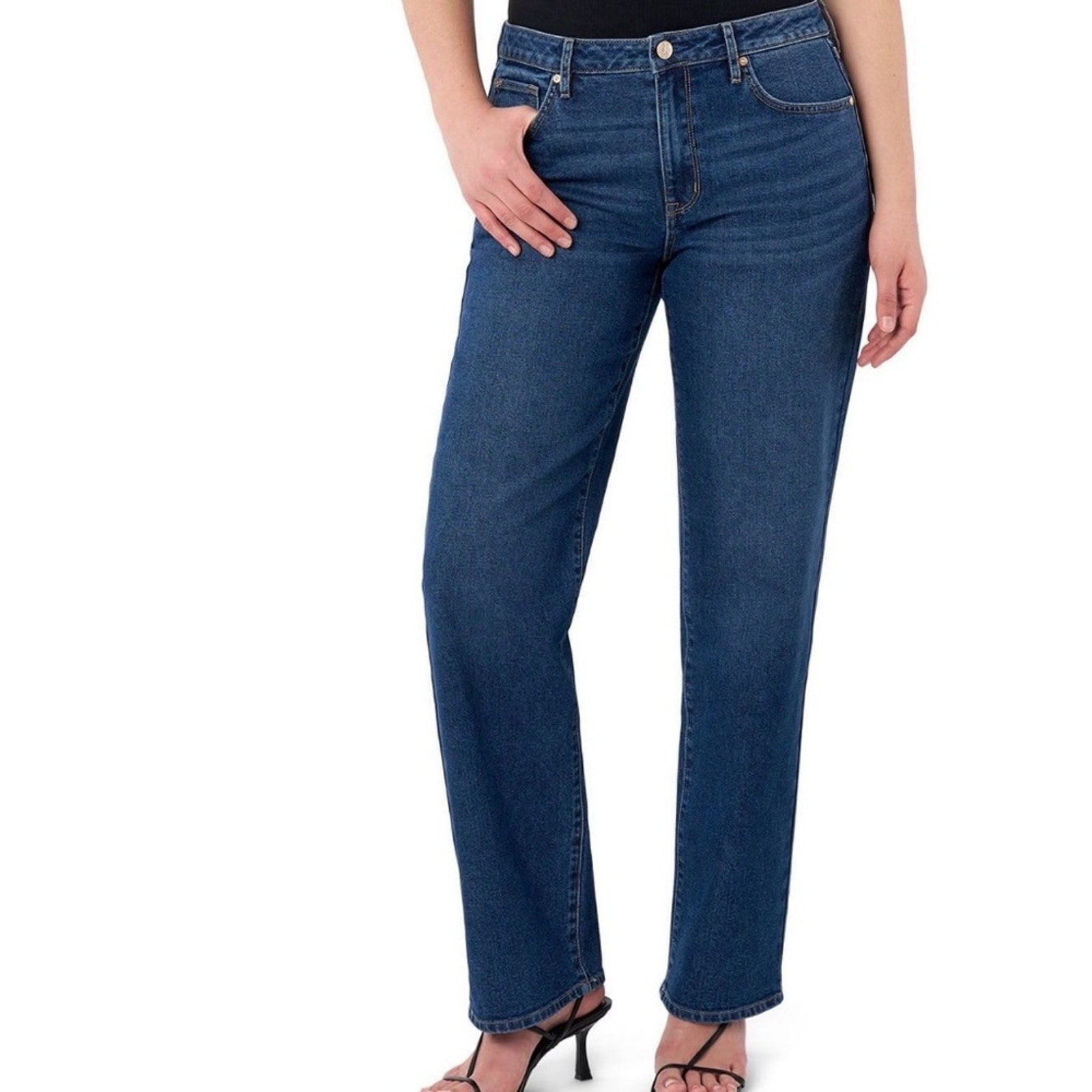 Seven7 woman’s Straight Jeans - Classic Blue loose straight size 10 NWT