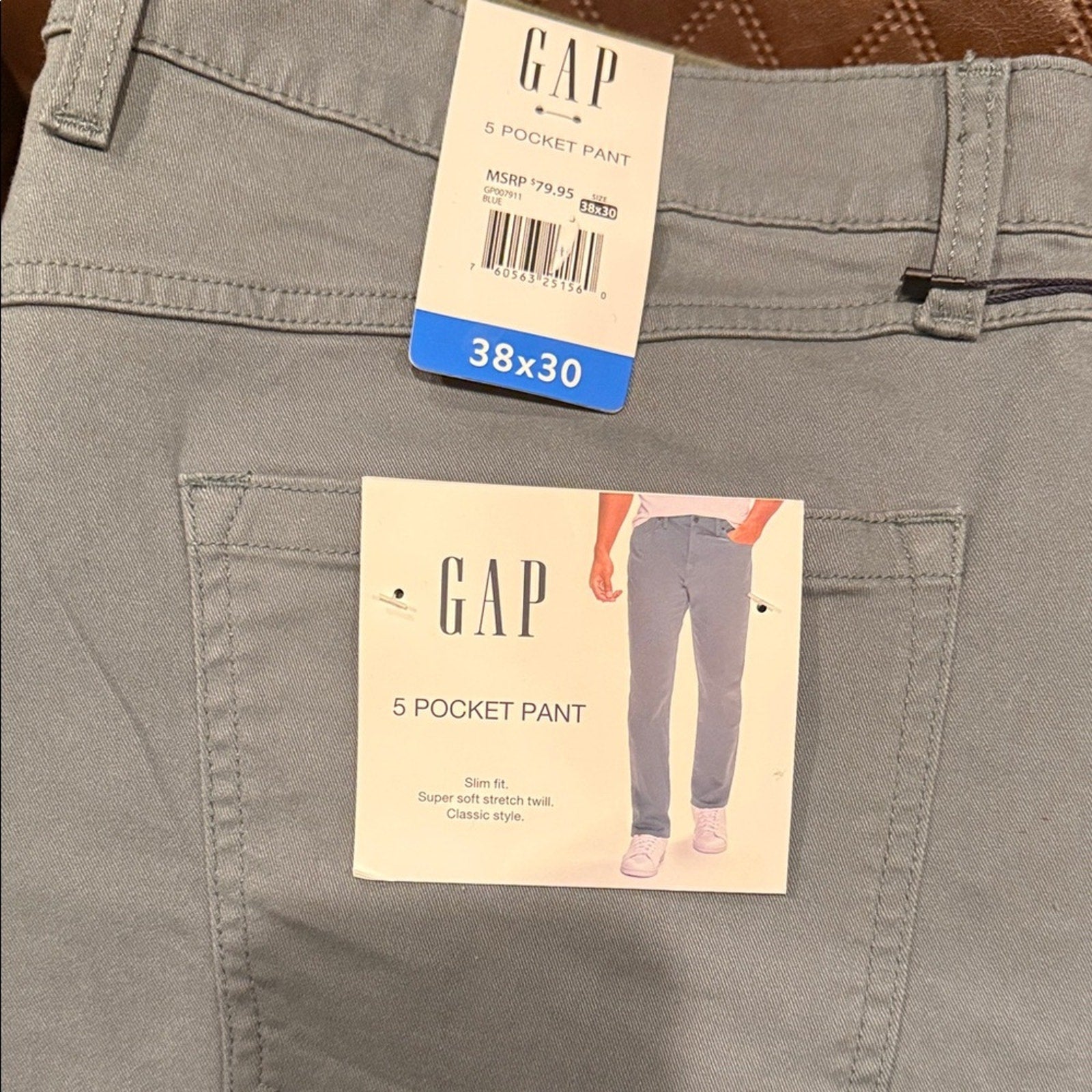 GAP Slate blue 5 Pocket Pants men’s pants slim fit 38x30