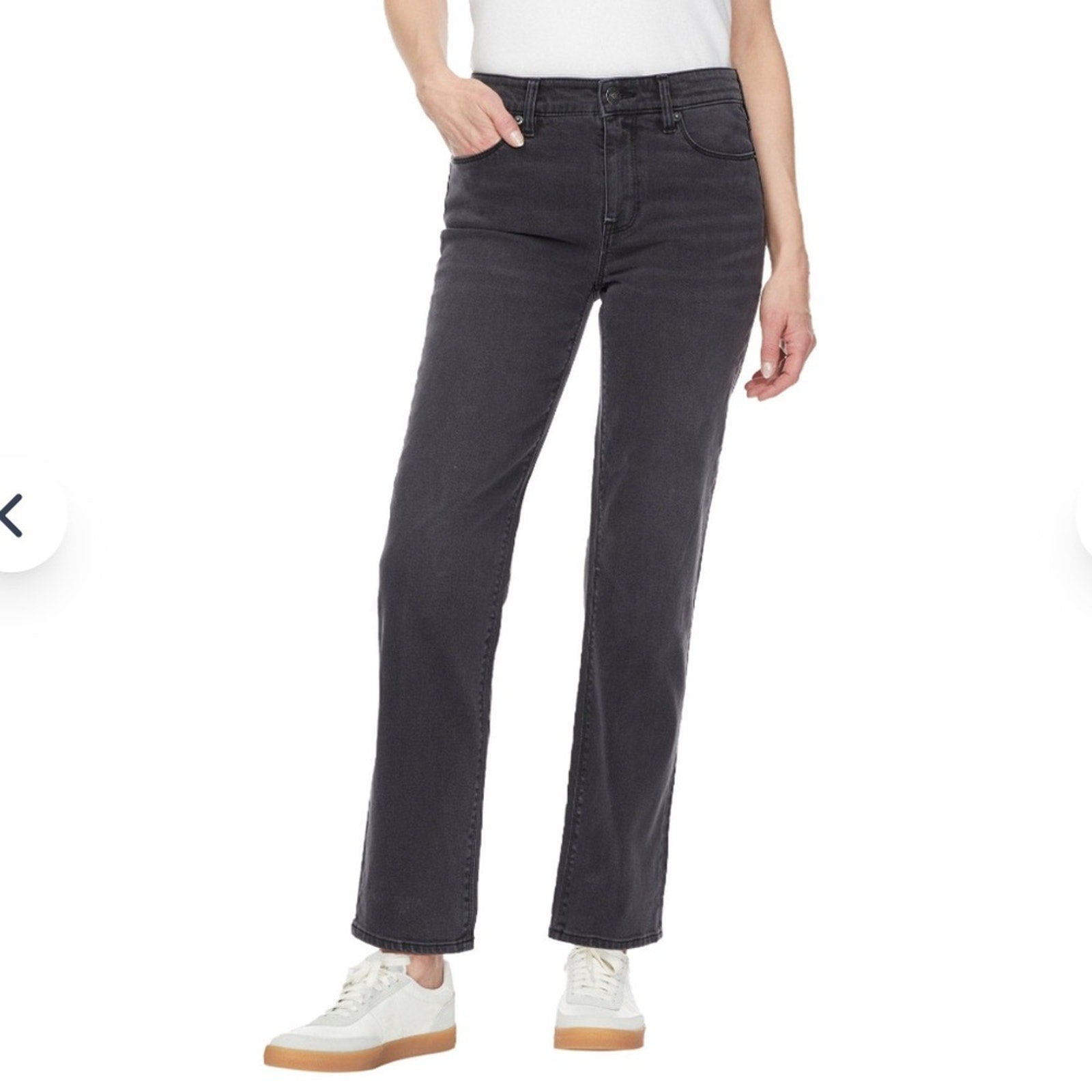Gray Straight-Leg Jeans Hudson 30 Women's