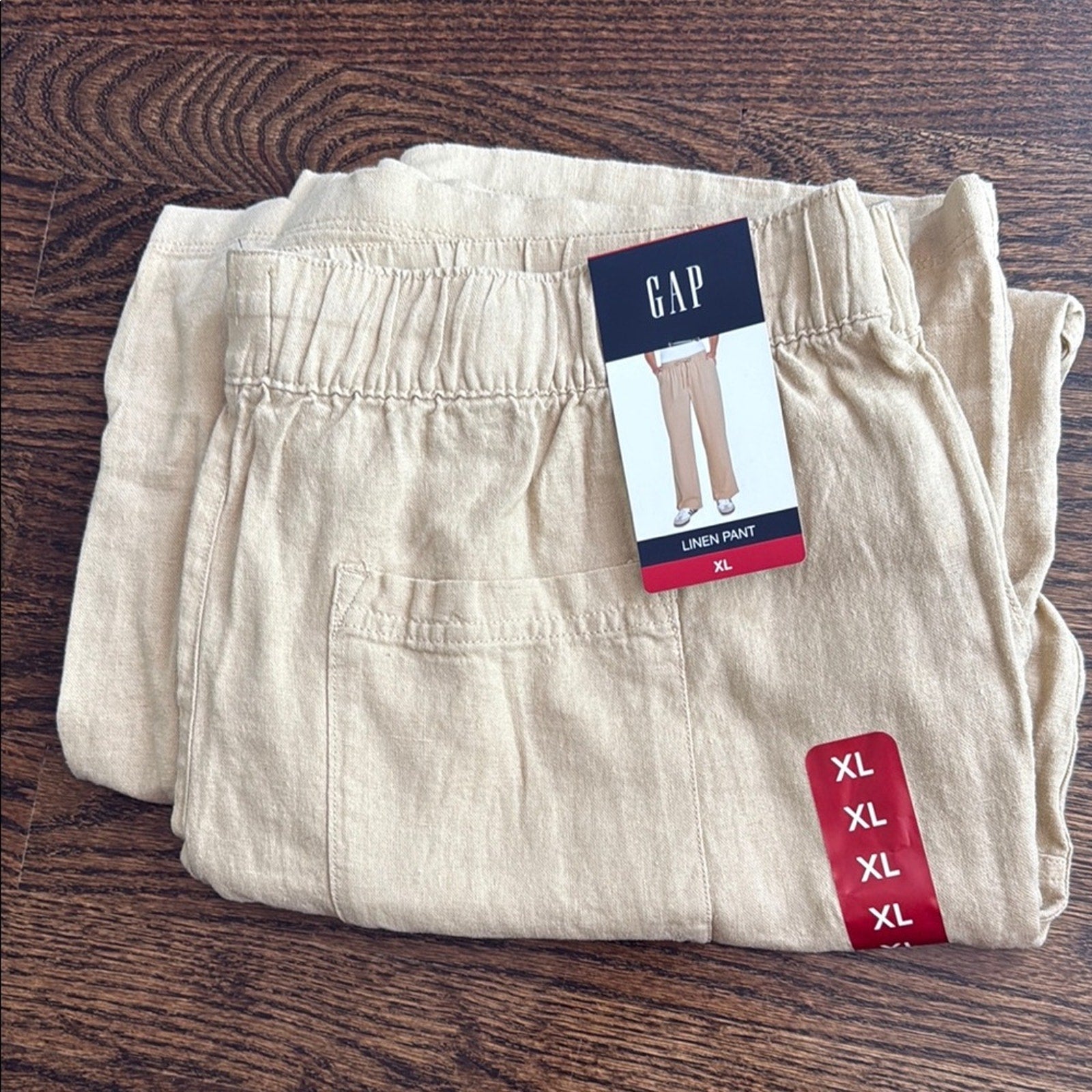 GAP woman’s Beige Linen Pants xxl khaki NEW