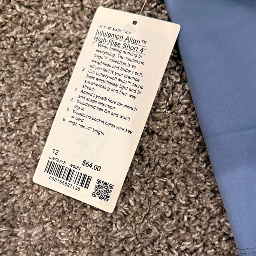 Lululemon Women's Blue Athletic Shorts 12 NEW