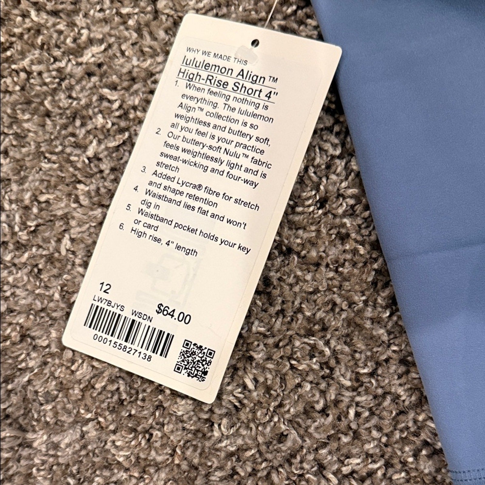 Lululemon Women's Blue Athletic Shorts 12 NEW