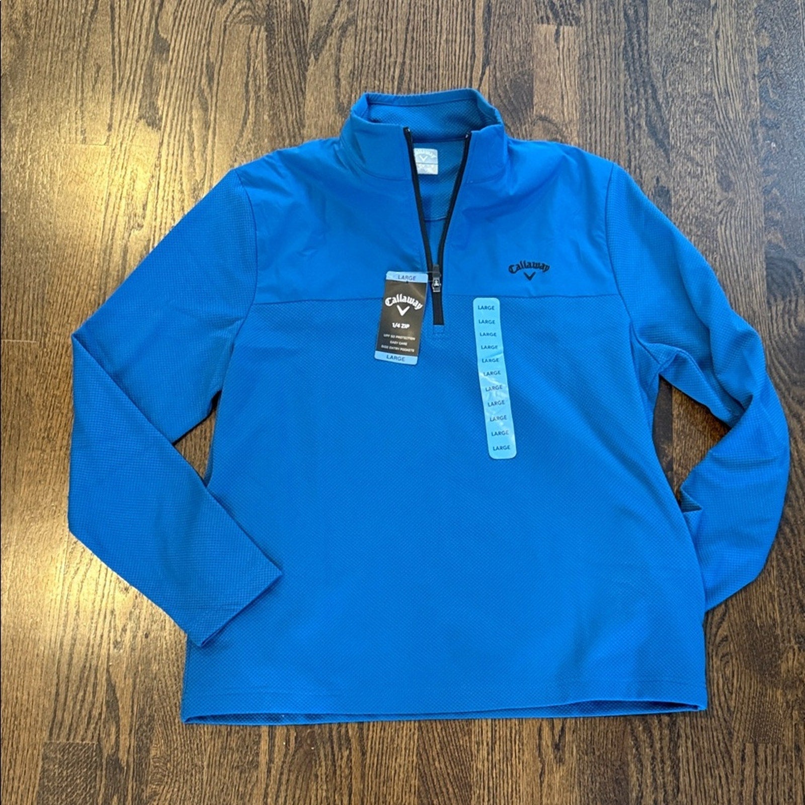 Callaway Men's Vibrant Blue Lightweight Jacket with pockets popover Large