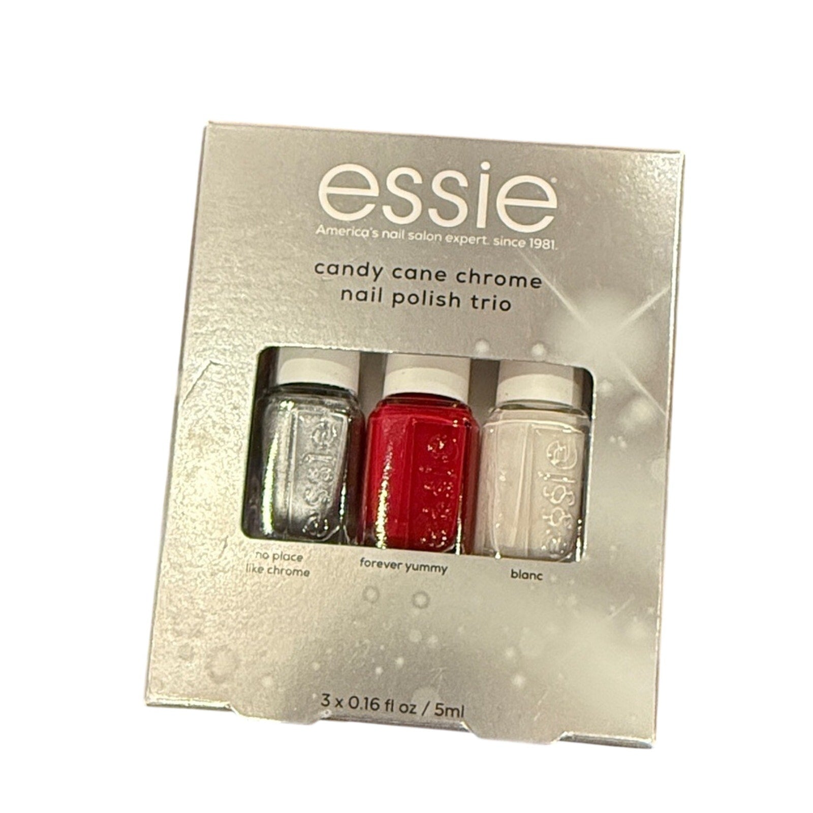 Essie Candy Cane Chrome Nail Polish Trio