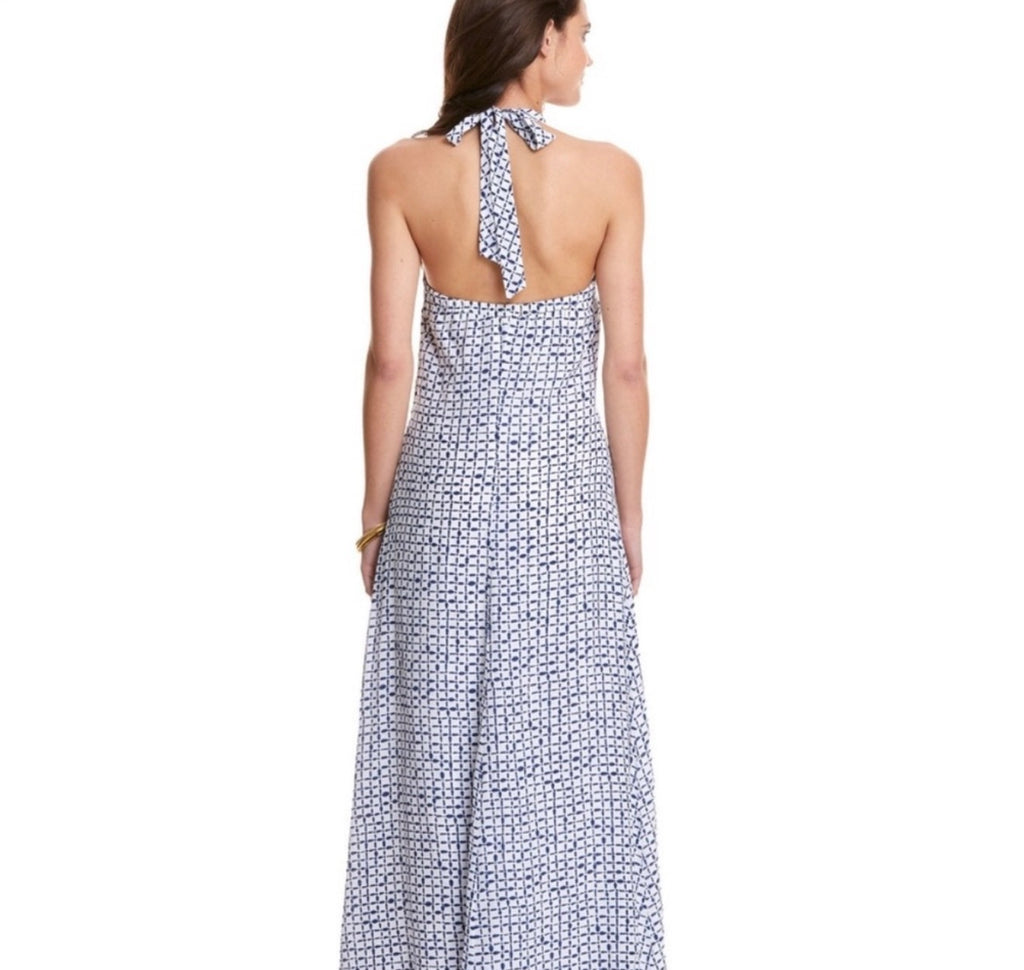 Vineyard Vines Woman’s size 6 maxi dress vintage  blue & white USED