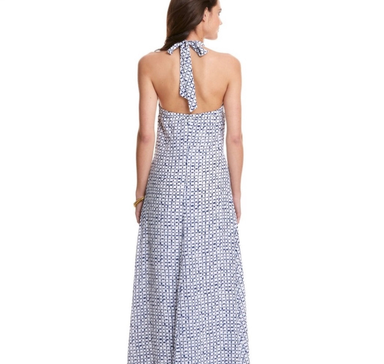 Vineyard Vines Woman’s size 6 maxi dress vintage  blue & white USED