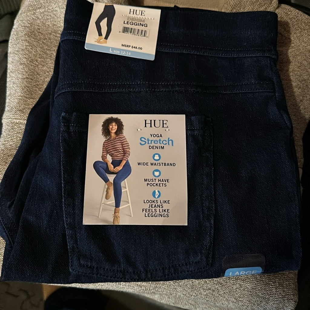 HUE New women’s leggings medium  , stretchy skinny, jean jegging