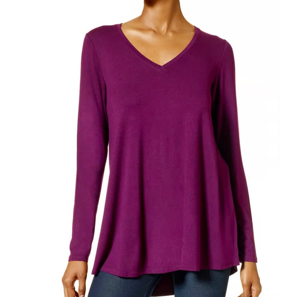 HUE Medium New women’s Hue long sleeve high low perfect legging top  V-neck long sleeve top NEW