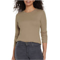Eddie Bauer Gray Fitted T-Shirt long sleeve tan Medium NEW