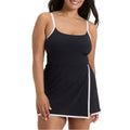 All in Motion Black Dress  with skort shorts White Trim Athletic Medium NEW