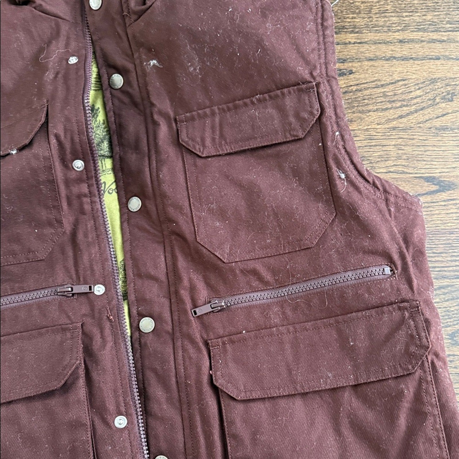 Woolrich Men's Brown Utility Vest vest utility vest NEW