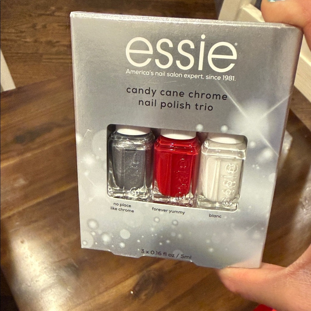 Essie Candy Cane Chrome Nail Polish Trio