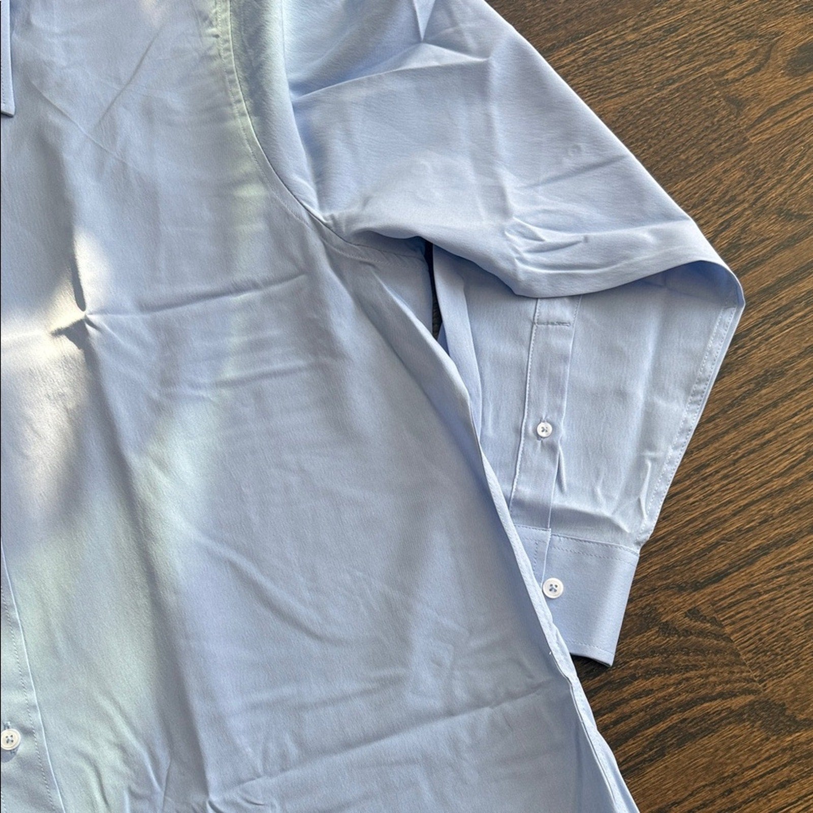 Nick Graham Men's Modern Fit Traveler Dress Shirt Blue 17-17.5 34/35 NWT