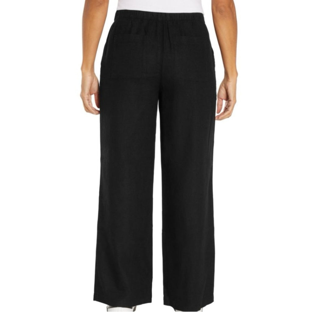GAP Midnight Black Relaxed Pants xl linen woman's new