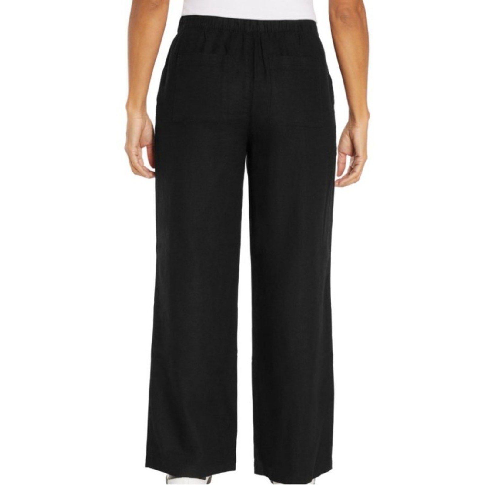 GAP Midnight Black Relaxed Pants xl linen woman's new