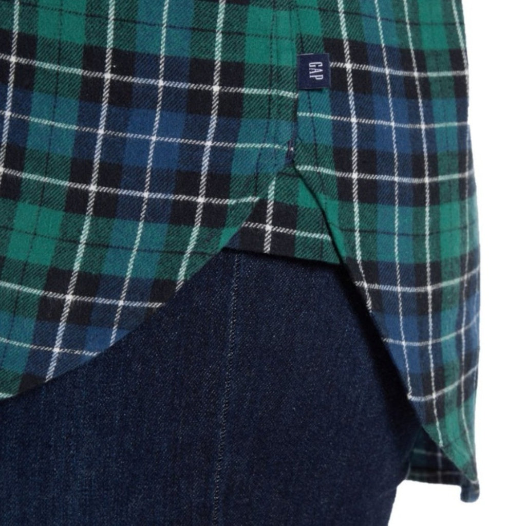 Ladies GAP Plaid Button-Up Shirt flannel small nwt