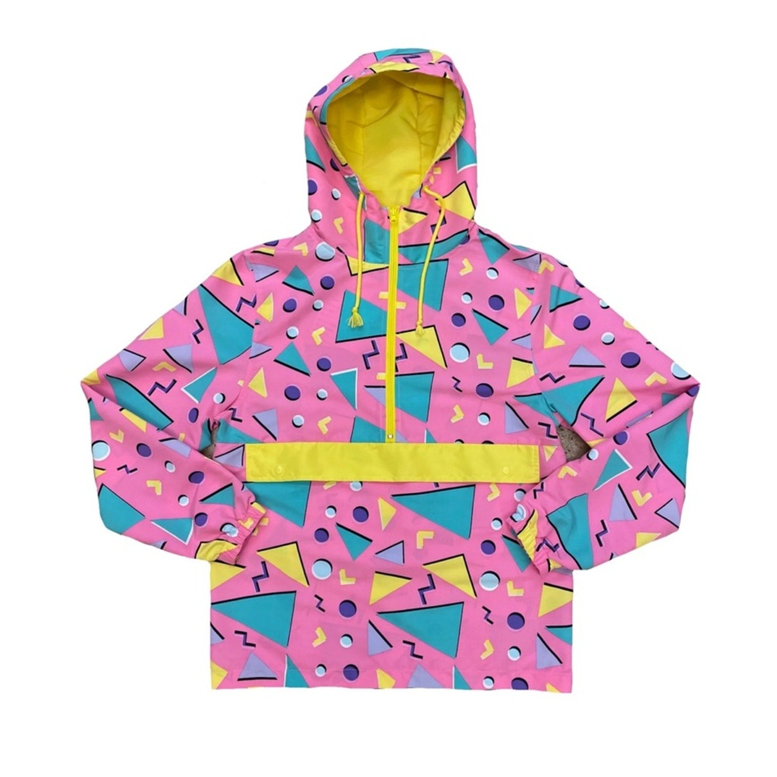 Colorful Geometric Windbreaker woman’s small oversized super massive